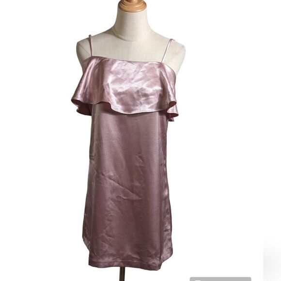 Kimchi Blue Pink Satin Mini Dress - Picture 1 of 5